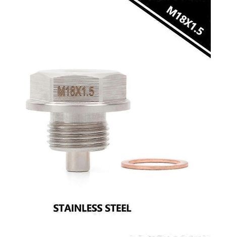 Magnetische Ölablassschraube für Motoröl, Ölwannenmutter, Dichtung, M14x1,5, M16x1,5, M18x1,5 - Starker Magnet, Edelstahl, auslaufsicher. (1/4)