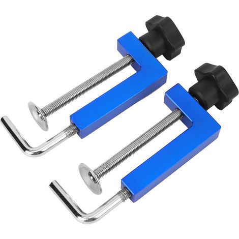 Lot de 2 serre-joints de clôture bleus, outils de fixation universels et multifonctionnels pour le travail du bois, 100 mm