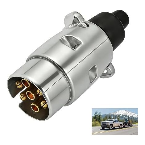 Prise Remorque 7 Broches, Fiche 12V avec Connecteur Mâle (1/5)