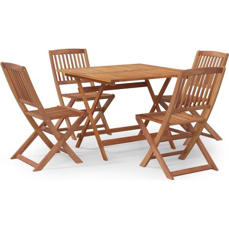 Maison Exclusive - Set da Pranzo per Giardino 5 pz in Legno Massello di Acacia