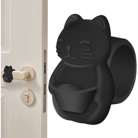 Tope de puerta de silicona，Protección de pared antigolpes，Protección de pared，5 cm de largo x 65 cm de ancho x 65 cm de profundidad，Negro