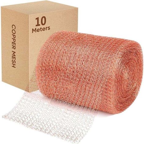 Copper mesh, 12.5 cm x 1 m, 100% pure copper mesh, rat-proof mesh to prevent slugs and snails from entering and to protect garden plant seedlings (1/5)