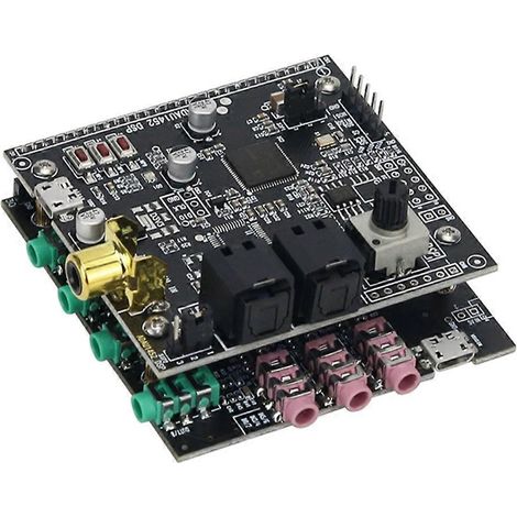 Placa de desarrollo ADAU1452-DSP + placa decodificadora CS42448 de 6 entradas y 8 salidas, compatible con SPI/I2C. (1/5)