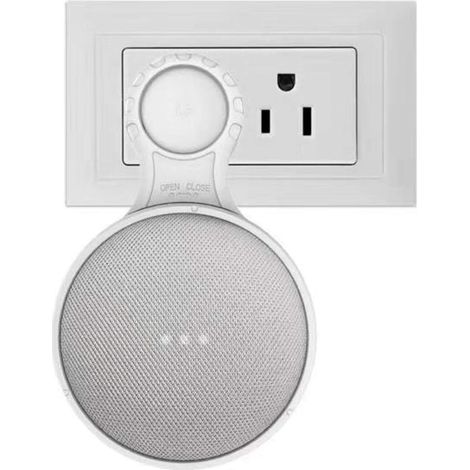 Wandhalterung für Google Home Mini, ABS-Kunststoff, schraubenlos, platzsparend für Küche, Bad und Schlafzimmer (Google Home Mini, Weiß) EM02 (1/5)
