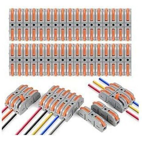 Connettore per cavi, 34 morsetti di collegamento, morsetto SPL-1 con leva di comando, morsetto per conduttore da 4 mm², blocchi di giunzione elettrica. Le versioni sono liberamente combinabili. - Crez