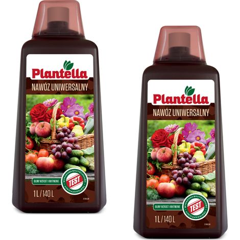 PLANTELLA Universaldünger für Gemüse, Obst, Blumen und Obstbäume, 1 l x 2
