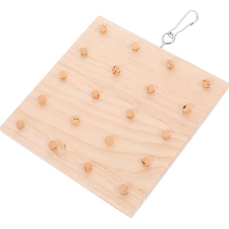Parrot Chew Toy, Beige Wood, Cage Hook (1/5)