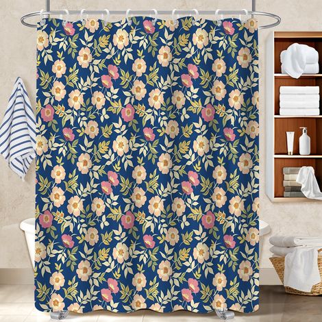 Kit rideau de douche en polyester 180x180 souple bâche de douche pour logement étudiant (1/5)