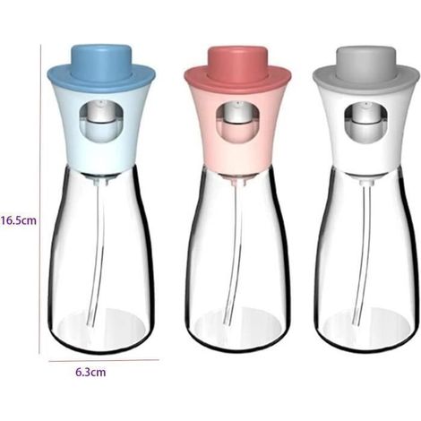 3 pcs Vaporisateur d'huile, Bouteille de Pulvérisation d'huile, 180ML Pulvérisateur d'huile d'olive, Spray Huile et Vinaigre pour (1/4)