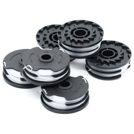 6er-Pack Ersatzspulen für 1,6-mm-Trimmerfäden – Länge 2 x 4 m – Für Parkside-Freischneider – Schnelles und langlebiges Schneiden – 20-Li-Karteo (1/3)
