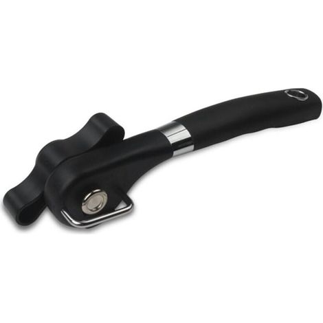 Manueller, lebensmittelechter Sicherheitsdosenöffner mit ergonomischer, glatter Kante und rutschfestem Griff für den Einsatz in Küche und Gastronomie, perfektes Öffnen (schwarz) (1/5)