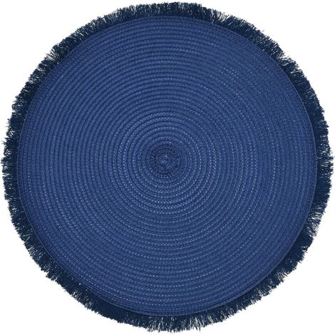 Mantel individual redondo duka daglig 35 cm polipropileno azul marino (1/3)