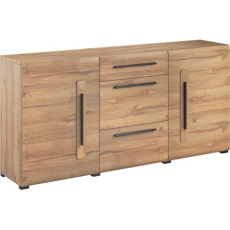 Buffet 2 portes 3 tiroirs Louis Bois (1/3)