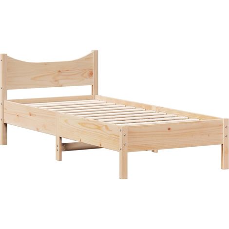 Massivholzbett ohne Matratze 75x190 cm Kiefernholz vidaXL (1/4)