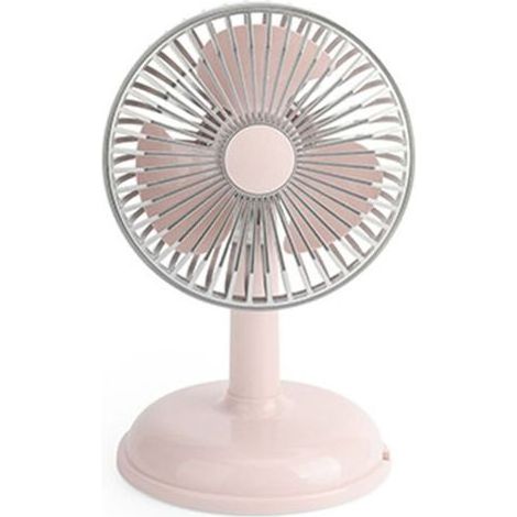 Ventilateur USB Vintage Portable - Petit Ventilateur Électrique Léger Rose pour Été