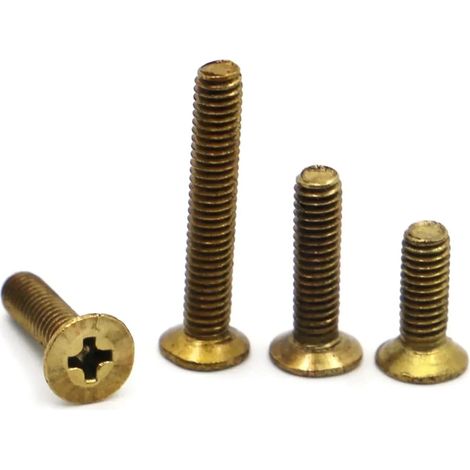5-50 vis à métaux en laiton tête cruciforme M2 .5 M3 fraisée plate (1/5)