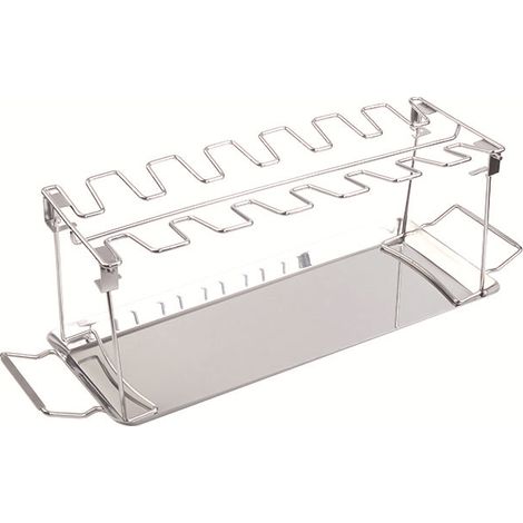 Soporte para pollo - Soporte para muslos de pollo - Soporte para pollo a la barbacoa - Acero inoxidable resistente para 12 muslos de pollo, apto para lavavajillas (1/5)