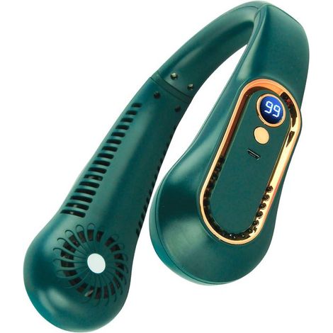 Ventilateur de cou portable avec fonction refroidissement, mini ventilateur mains libres pour visage et cou (1/2)