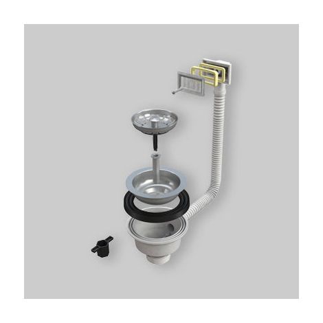Piletta CANESTRO PER LAVELLO INOX CTP griglia Rettangolare DM 90 (1/3)
