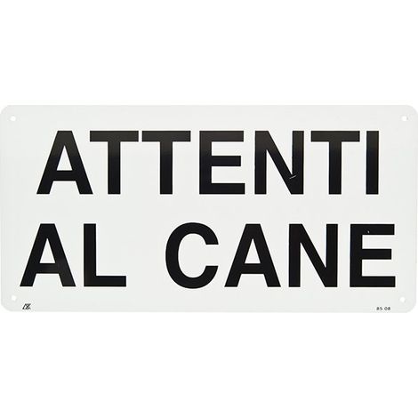 Targa in alluminio ATTENTI AL CANE