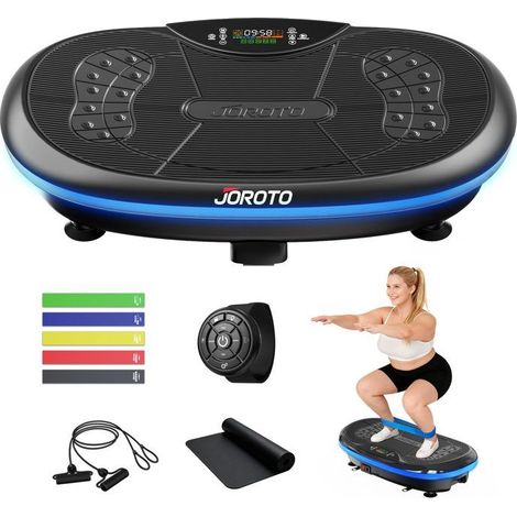 Vibrationsplatte - JOROTO - JV80 - 3 Motoren (440W) - 10 Modi / 120 Geschwindigkeiten - Touchscreen-LED-Display & Fernbedienung