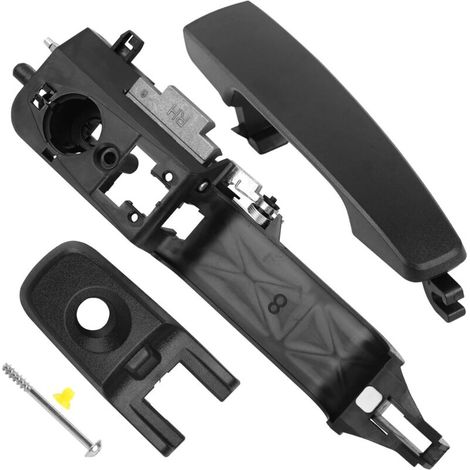 Maniglia esterna della portiera anteriore destra (lato passeggero) per Ford Focus 2008-2011, codice articolo 8S4Z-5422088-AA, non richiede fori, nero opaco. (1/4)