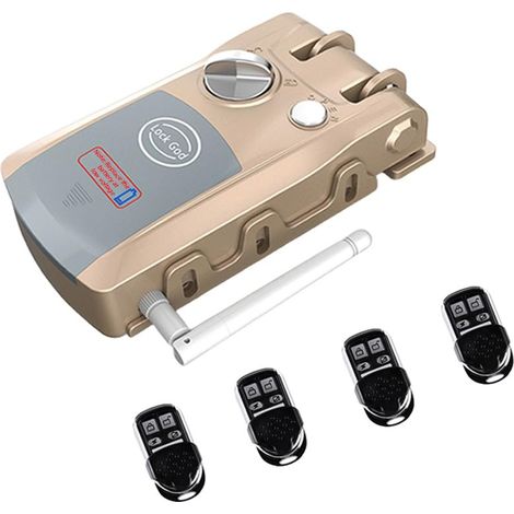 Serrure de porte avec télécommande, double antivol, application et déverrouillage BT, système de contrôle d'accès sans fil avec 4 serrures électroniques avec télécommande (1/5)