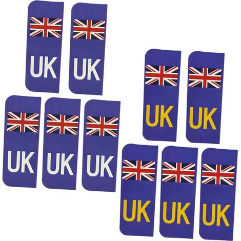 Autocollants Voiture Extérieur Drapeau Britannique 10 Pièces (1/5)