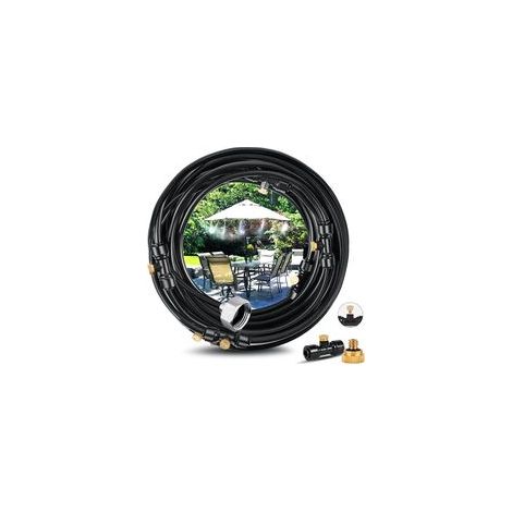 Kit Brumisateur Terrasse 18m, Système De Refroidissement Extérieur Pour Jardin, Parasol, Trampoline, Serre Et Piscine (1/4)
