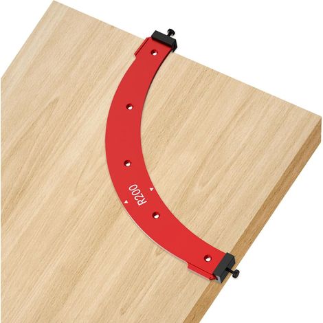 JSSEVN - Round angle template, angle routing guide for woodworking R200 Curve guide for aluminum cabinet edging (R200) (1/5)