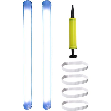 Lot de 2 lampes LED gonflables blanches pour le camping, pliables et équipées d'un port USB, idéales pour les voyages et les tentes. (1/5)