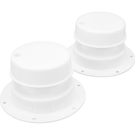 Deux chapeaux de ventilation pour conduits de VR, adaptés aux fourgons aménagés, aux camping-cars et aux remorques  couvercles de drainage résistants à la chaleur et à la corrosion. (1/5)