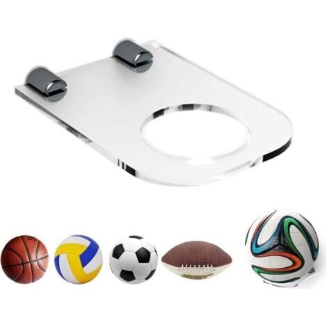 Support de Balle en Acrylique Supports Muraux de Basket-Ball Support de Ballon de Sports Universel Ballon de Football Support avec Vis pour Ballon de Basketball Football Volleyball(Transparent) (1/5)