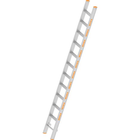 Layher TOPIC 1041 Allzweckleiter Oberleiter mit rutschhemmenden R12 12 Stufen (1/2)