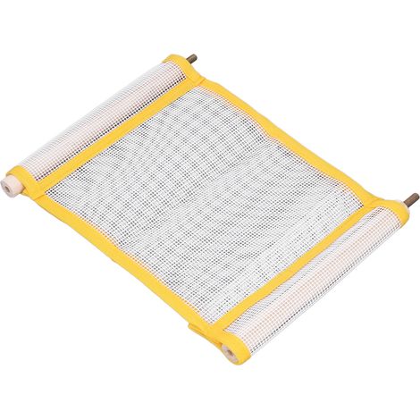 Hamac respirant en maille double couche pour hamster et perroquet, idéal pour les petits animaux de compagnie (perroquet S, blanc). (1/5)