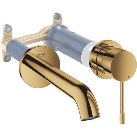 Mezclador de lavabo de pared GROHE Facade Essence Talla M Cool Sunrise + cuerpo empotrado