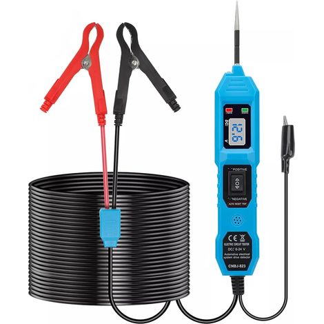 Testeur de circuit automobile, 3,5-36 V CC, avec écran LCD, indicateur de polarité bicolore, test de phare (1/5)