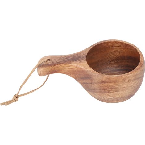 Tasse à café en bois 220 ml, écologique et portable, à isolation thermique, avec poignée épaisse et prise en main confortable. (1/5)
