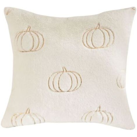 BUNTHAUS Housse de coussin Halloween, citrouilles en sequins, 45x45 cm, double face en peluche, décoration de fête pour canapé, salon. (1/4)