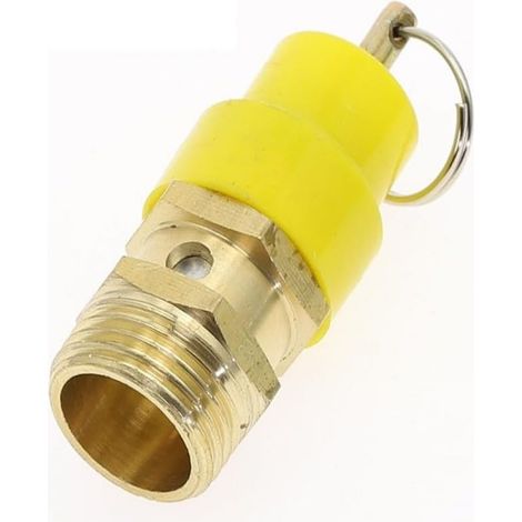 Soupape De Sécurité - Laiton - 3/8 Pouces - Pression De Déclenchement 10 Bar - Pour Compresseur D'air Et Tuyauterie Industrielle - 1 Pièce
