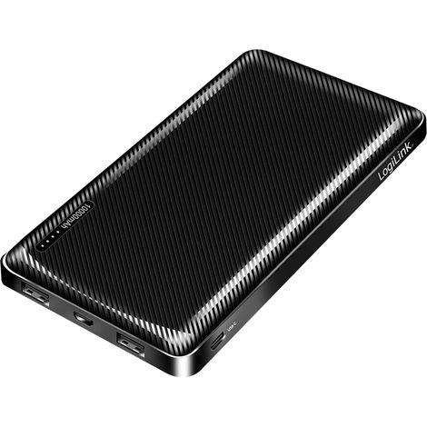 LOGILINK POWERBANK PA0316, 10 000mAh, noir, double sortie USB-A (1/5)