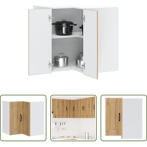Holzwerkstoff - Küchen-Eckhängeschrank Kalmar Artisan-Eiche Holzwerkstoff (1/5)