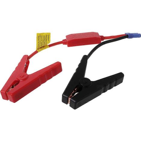 Câble de démarrage d'urgence avec pinces crocodiles pour batterie de voiture, camion ou autre véhicule. (1/5)