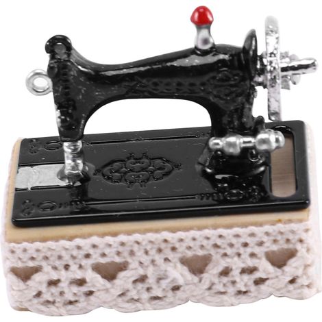 Accessoires miniatures 1/12, mini machine à coudre, ensemble de meubles miniatures, jouets pour maison de poupée D (1/5)