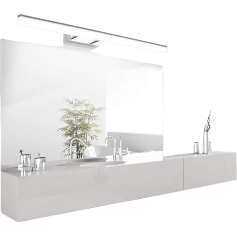 Lampe pour Miroir LED Salle de Bains IP44 12W 1170LM, Réglable Angle Applique Lampe, Armoire Miroir Intérieure Moderne Luminaire Salle de Bain 6000K (1/5)