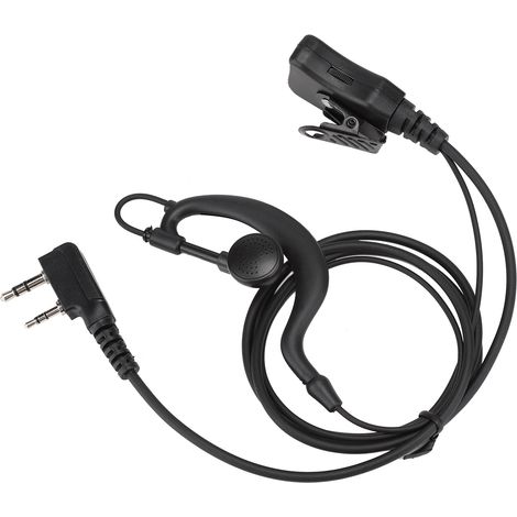Écouteurs intercom K-head avec bouton PTT et volume réglable, compatibles avec Bao Feng, Kenwood et HYT. (1/5)