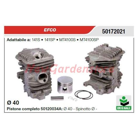 Cilindro pistone segmenti EFCO motosega 141S 141SP MT4100S MT4100SP 50172021