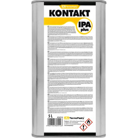 Alcool isopropylique kontakt-IPA-plus/5000 bidon métallique 5l AG thermopâte