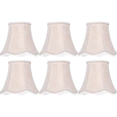 Abat-jour en tissu européen 6 pièces, couvre-lustre et applique murale en coton (1/5)