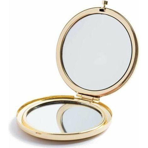 Miroir compact grossissant pour sacs �� main, miroir de maquillage de voyage double face pliable, parfait pour sac �� main, poche dor��e (1/4)